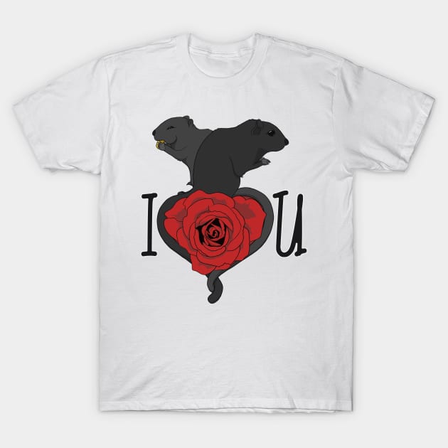 Gerbil love (Dark) T-Shirt by RampArt